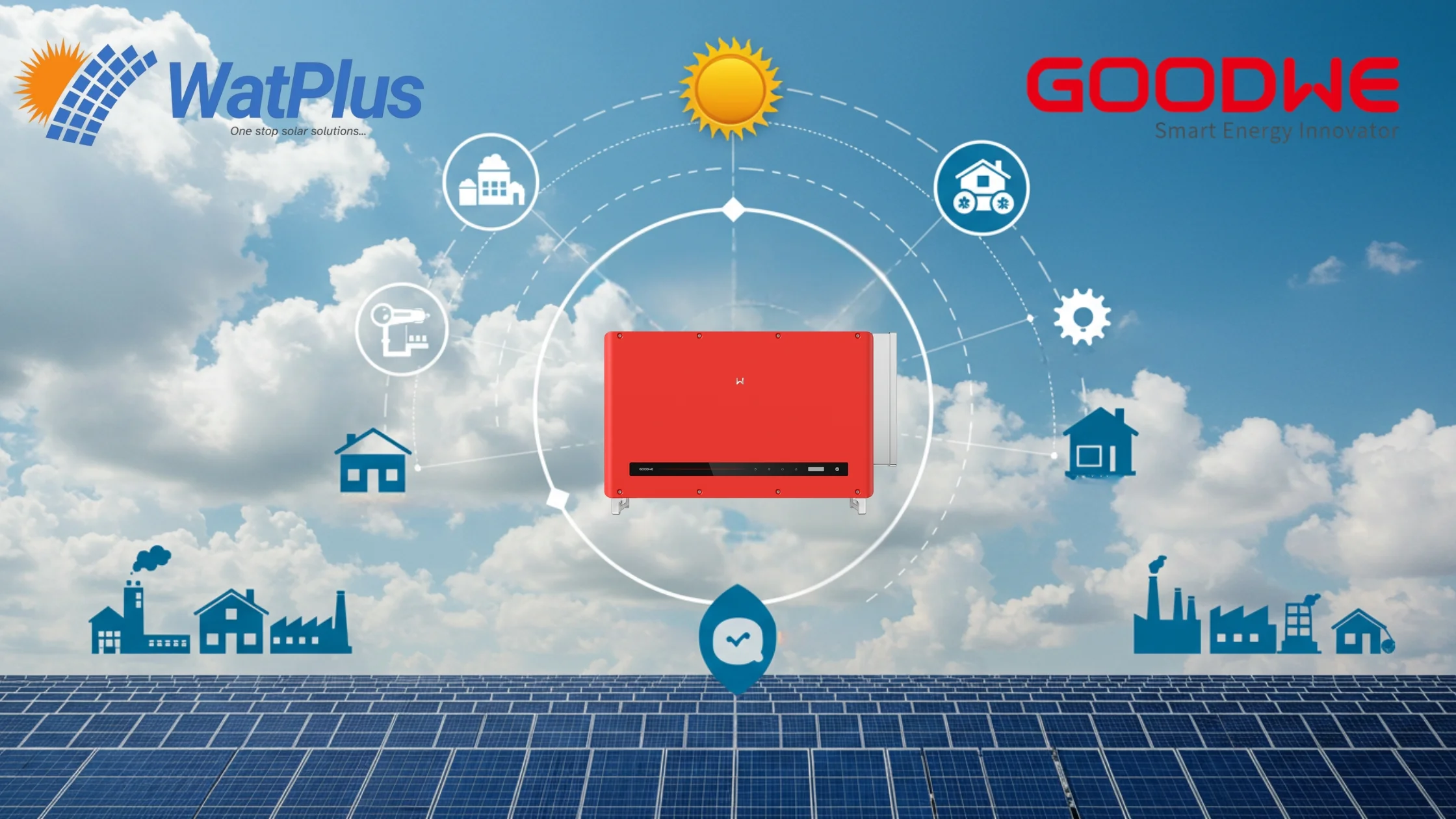 Watplus official Goodwe distributor in India