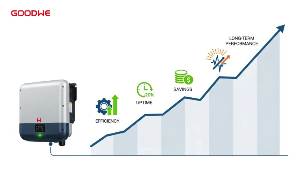 Efficiency of GoodWe solar inverter