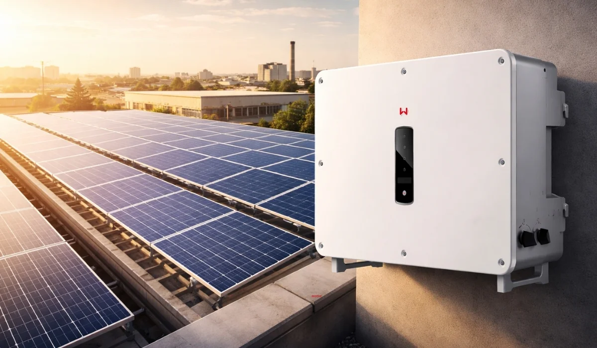 Best solar inverter in India installed on Industrial site.